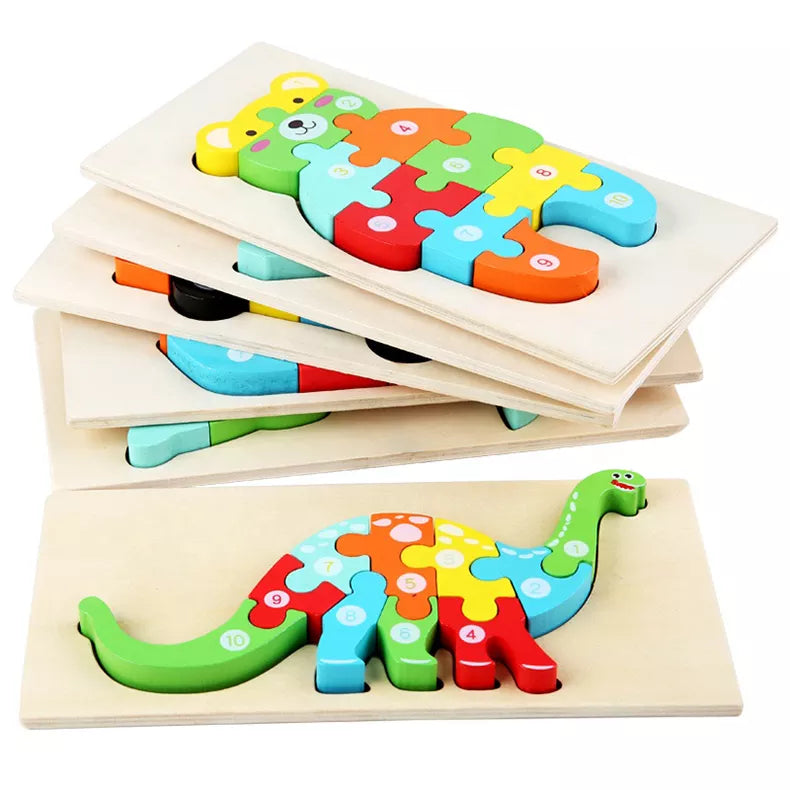 3D Wooden Jigsaw Puzzle Montessori Educational