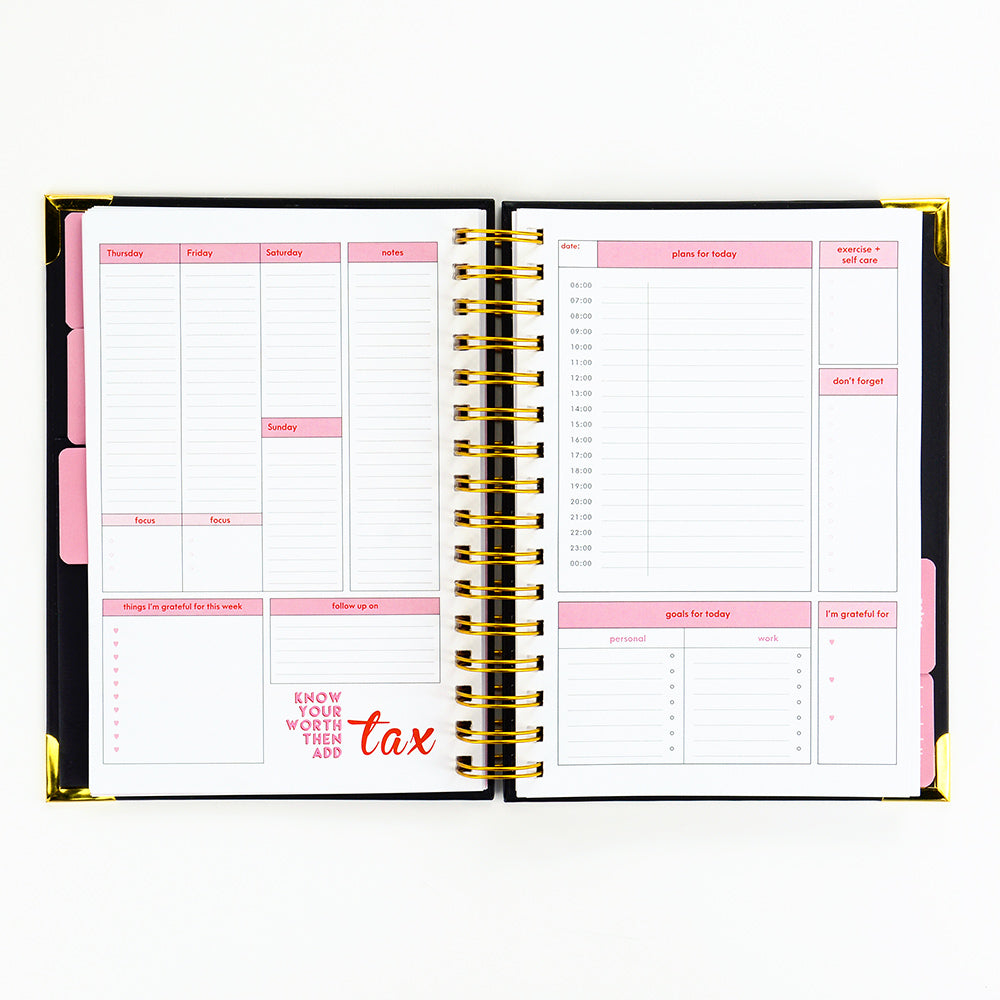 Elegant Colorful 6 Month Daily, Monthly, and Weekly  Journal/Diary/Planner Set  ***Comes W/FREE PEN***