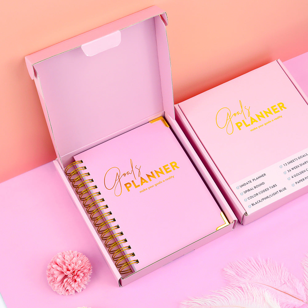 Elegant Colorful 6 Month Daily, Monthly, and Weekly  Journal/Diary/Planner Set  ***Comes W/FREE PEN***