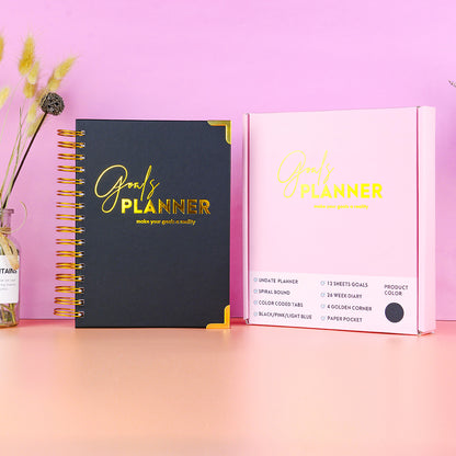 Elegant Colorful 6 Month Daily, Monthly, and Weekly  Journal/Diary/Planner Set  ***Comes W/FREE PEN***