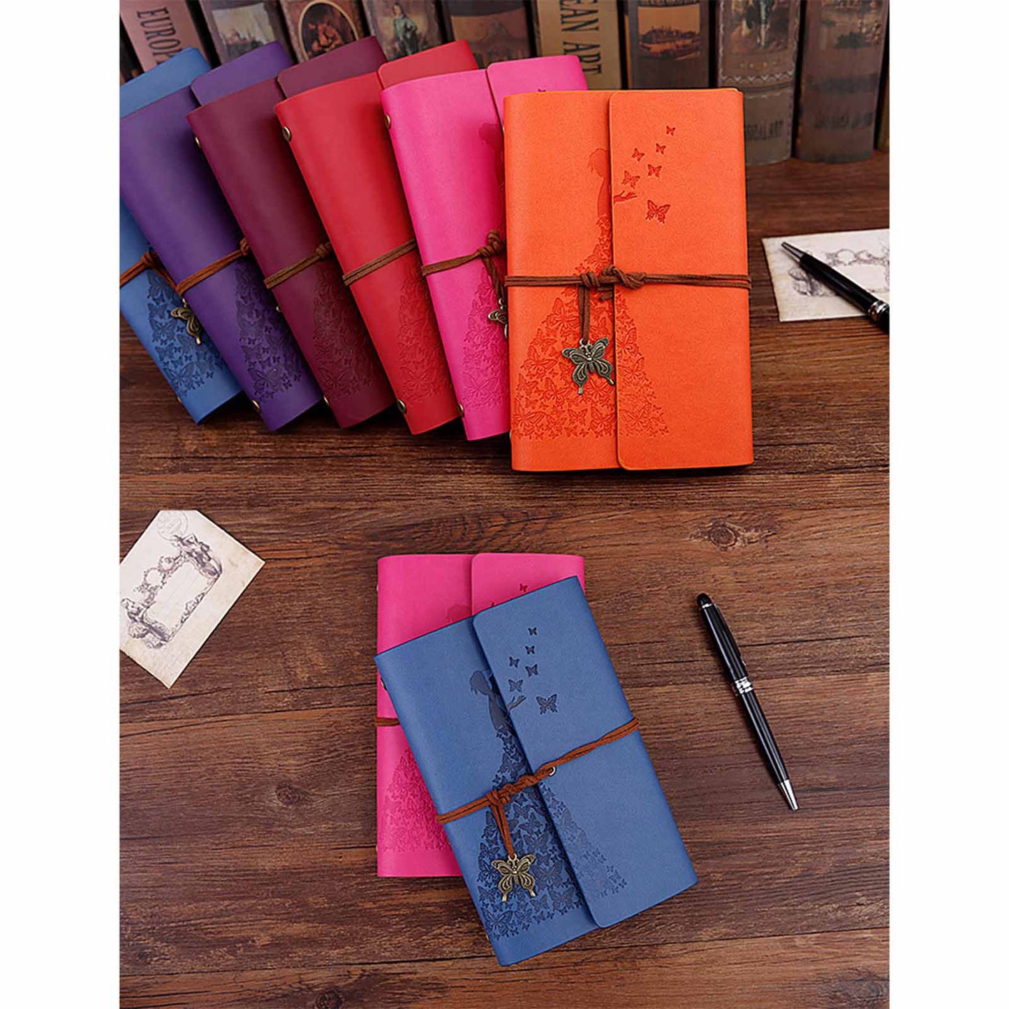 Princess Butterflies Skirt Refillable Leather Sketch Travelers Journal/Planner