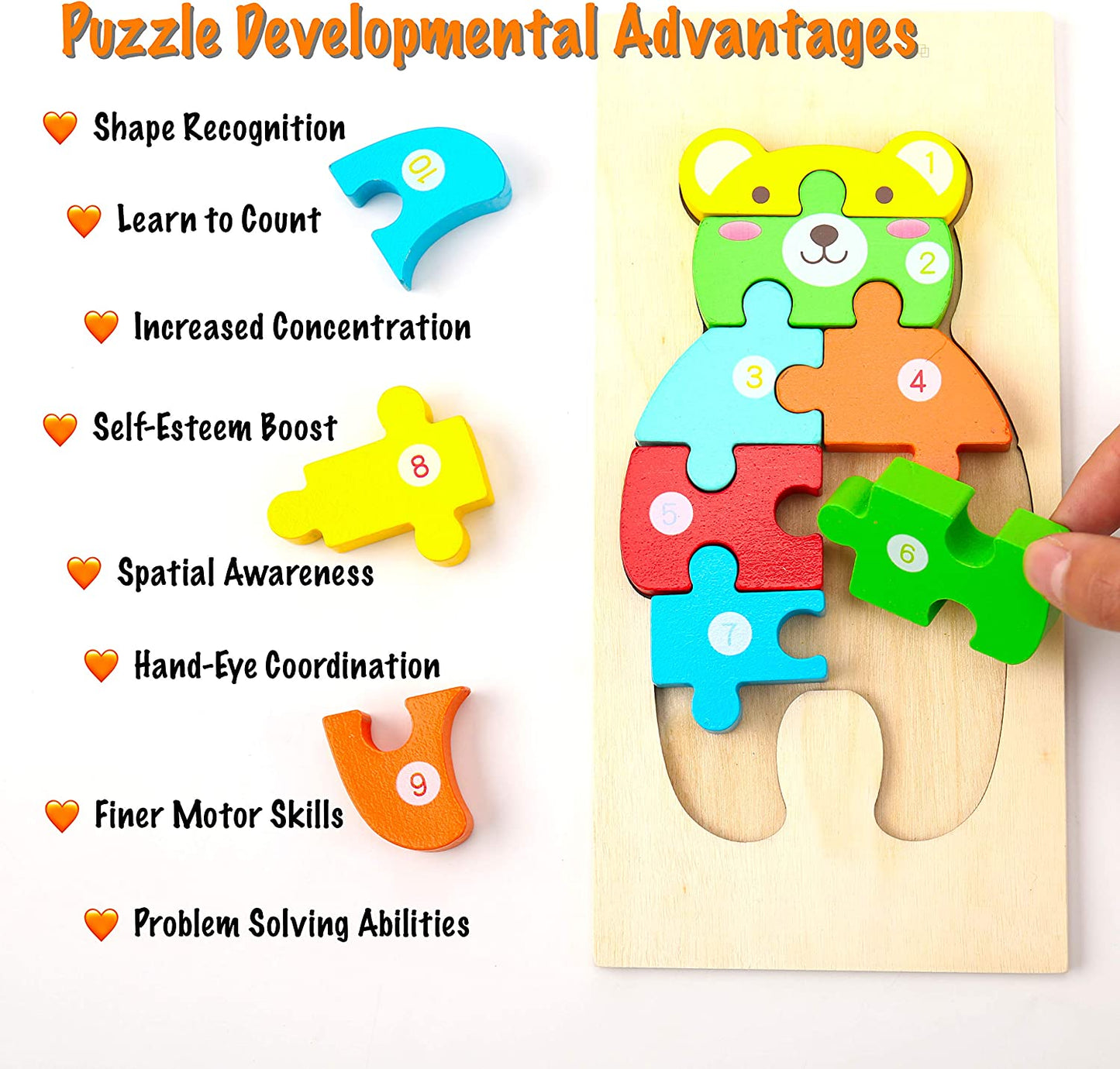 3D Wooden Jigsaw Puzzle Montessori Educational