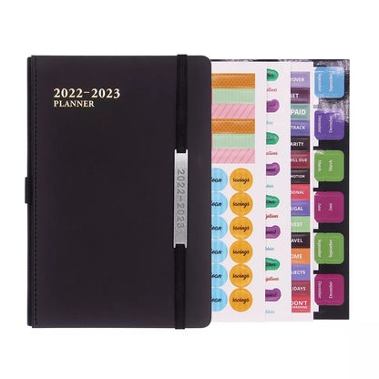 Hardcover PU Leather 2022-2023 Weekly, Monthly and  Daily Planner ****COMES W/FREE PEN****  (STICKERS NOT INCLUDED)