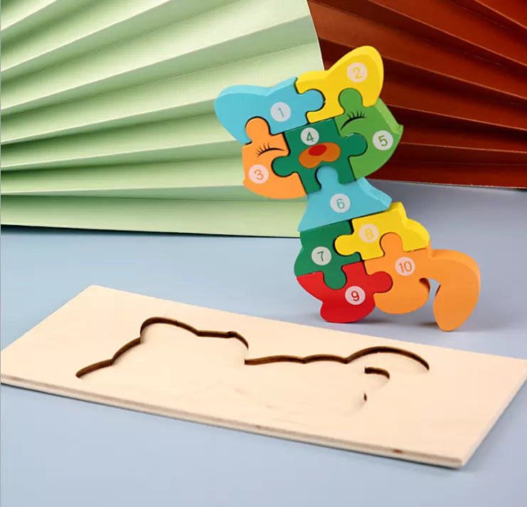 3D Wooden Jigsaw Puzzle Montessori Educational