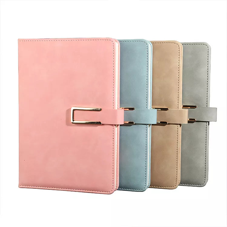 Soft Moleskine Leather Classic Magnetic U-Shaped Buckle Journal NoteBook  Planner ****COMES W/FREE PEN****