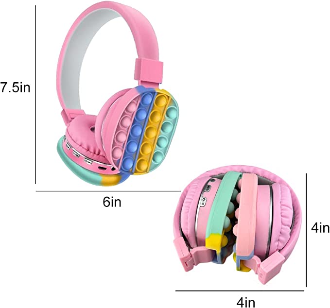 Wireless Bluetooth Bubble Pop Fidget Headset for Children and Adults.