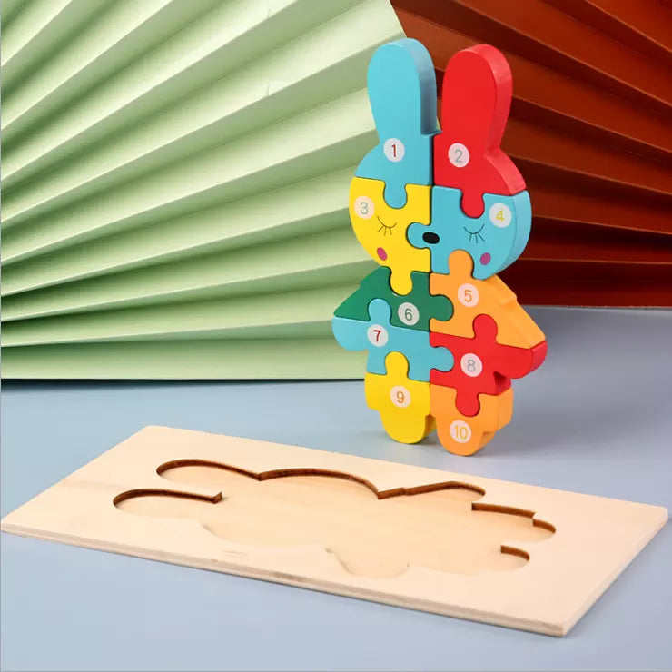 3D Wooden Jigsaw Puzzle Montessori Educational