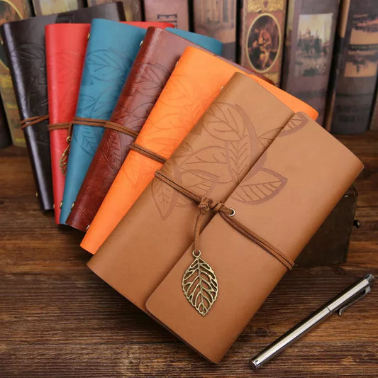 Refillable Leather Sketch Travelers Journal/Planner  Notebook -A5 Travel Journal *** W/ FREE 50 sheets/100 pages refillable lined paper and pen***